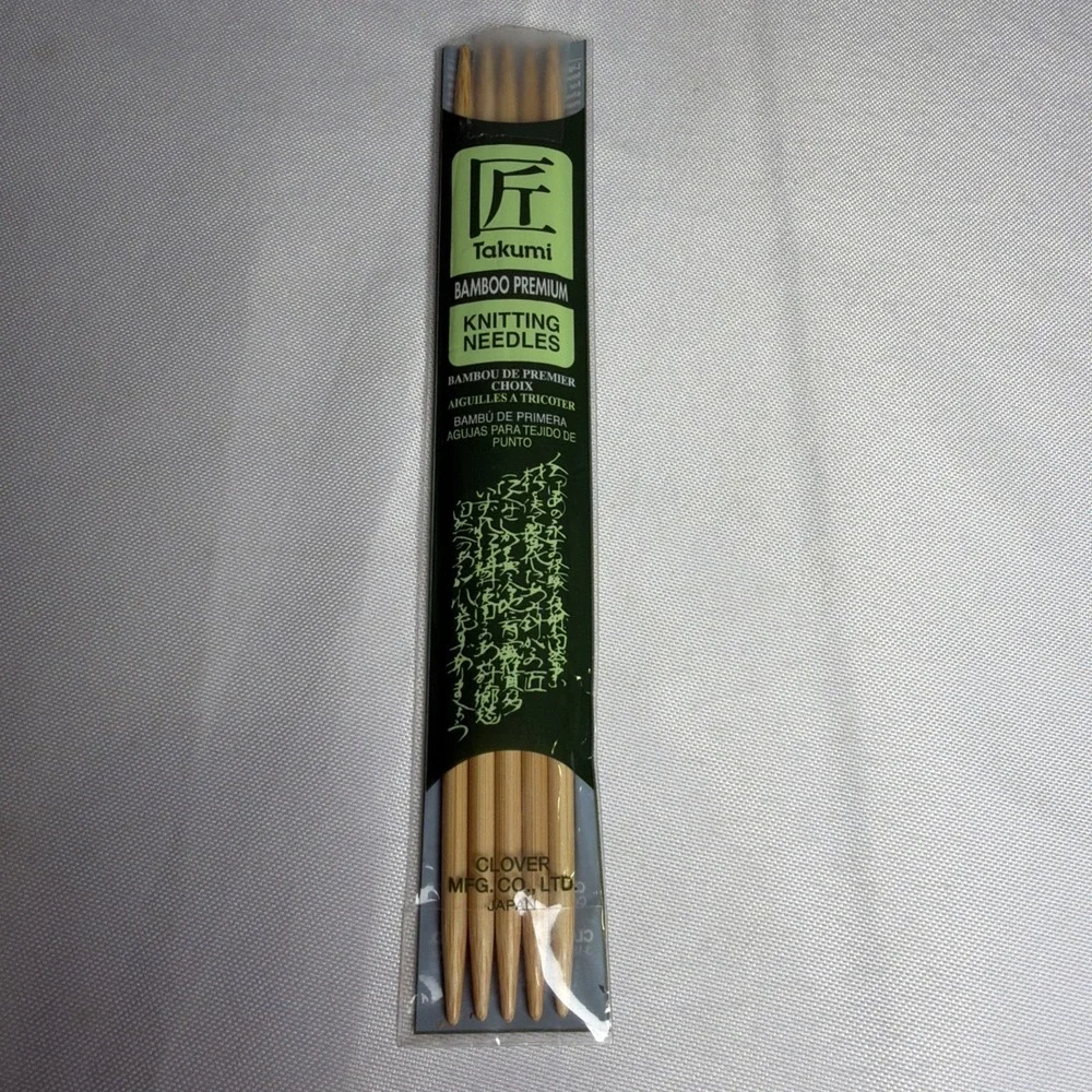 Lot of 4 Sets Of Clover Bamboo Takumi Knitting Needles - Circular And Straight
